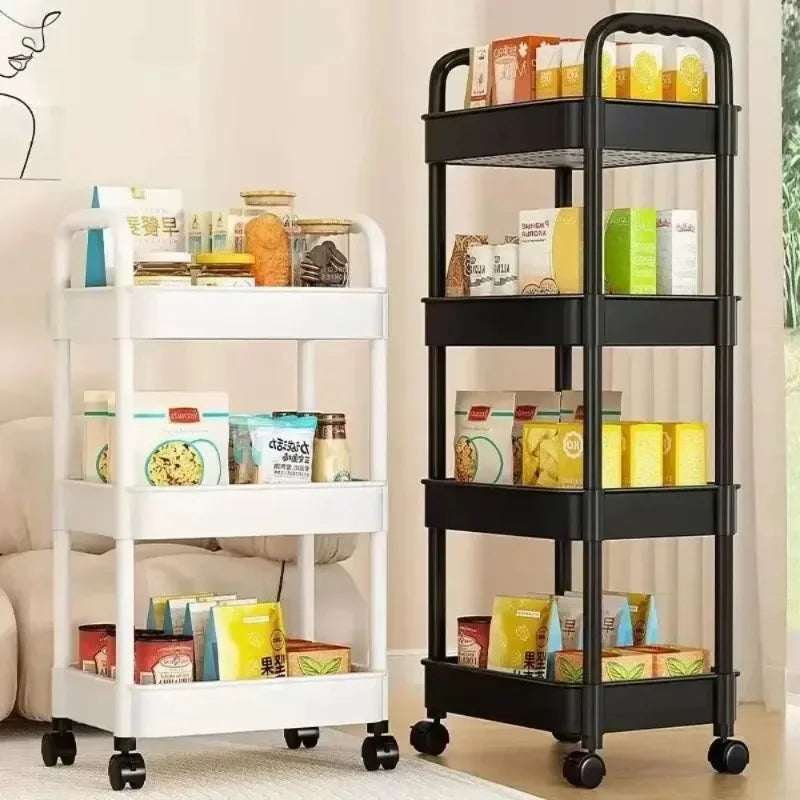 Home kitchen bathroom small cart storage rack