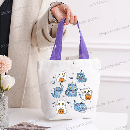🎃 Halloween Anime Tiger Canvas Tote
