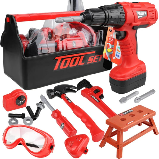 Children's Tool Set with Electric Toy Drill
