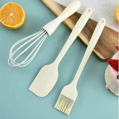 3-Piece Silicone Baking Set – Spatula, Beater & Brush