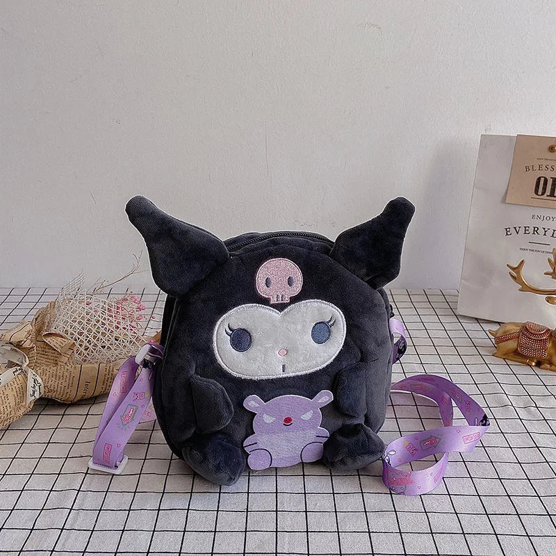 🖤 New Kuromi Plush Crossbody Bag – Cute Sanrio Summer Style