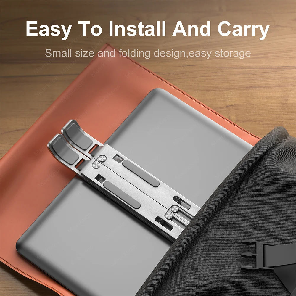 Aluminum Laptop Stand – Adjustable & Portable Cooling Holder