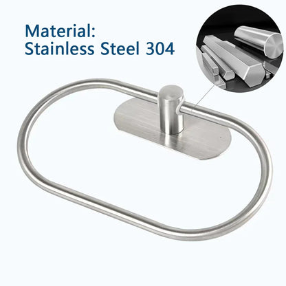 Self-Adhesive Towel Holder – Stainless Steel Rack