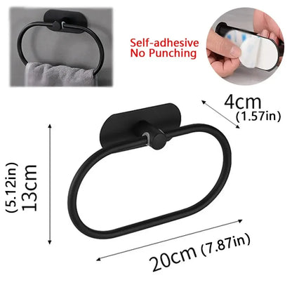 Self-Adhesive Towel Holder – Stainless Steel Rack