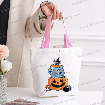 🎃 Halloween Anime Tiger Canvas Tote