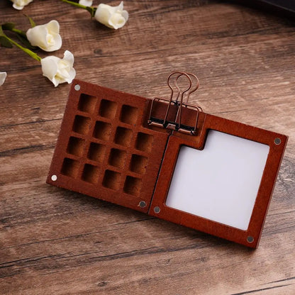 Wooden Watercolor Palette Box – 8/15 Grid Travel Tray