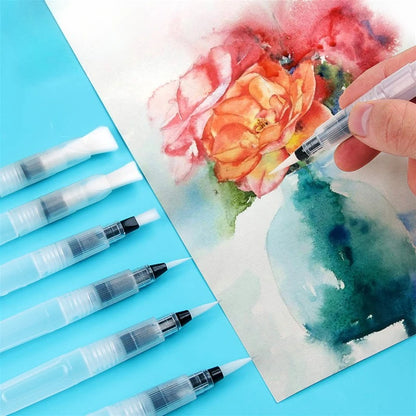 3/7pcs Watercolor Brush Pen Set – Refillable Soft Tips