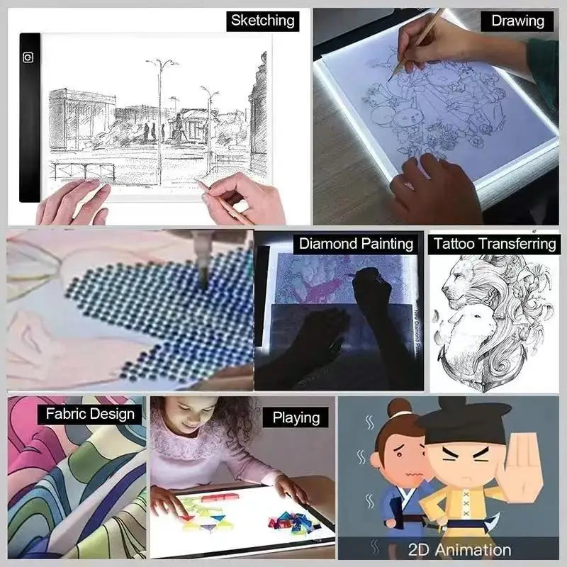 A5 LED Transparent Light Board – Sketching, Copying & DIY Drawing Pad
