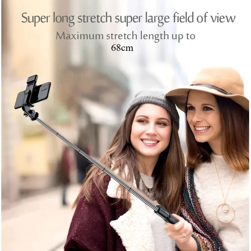 Selfie Stick Tripod with Light & Bluetooth Remote