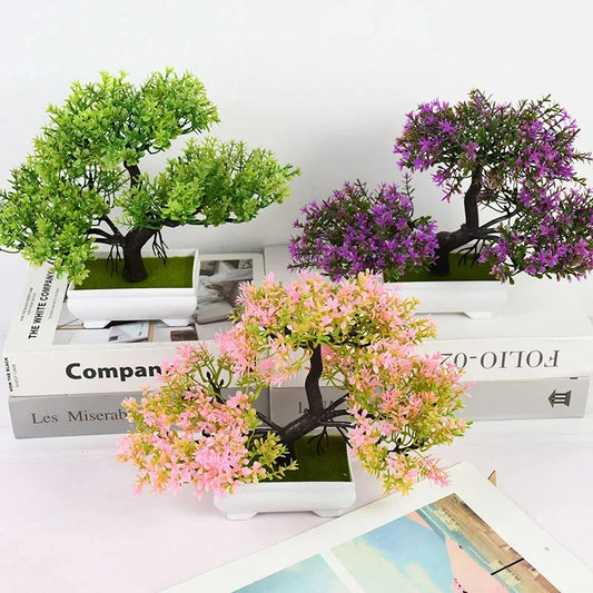 Artificial Bonsai Tree in Pot – Fake Potted Plant Decor