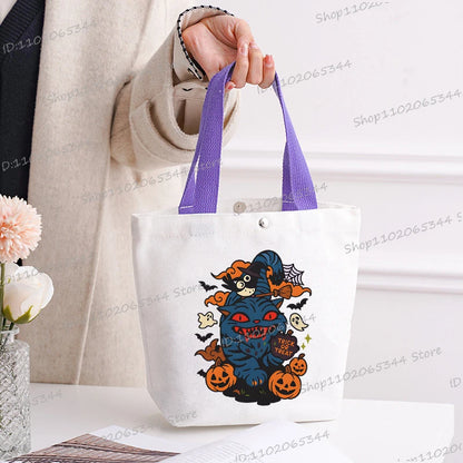 🎃 Halloween Anime Tiger Canvas Tote