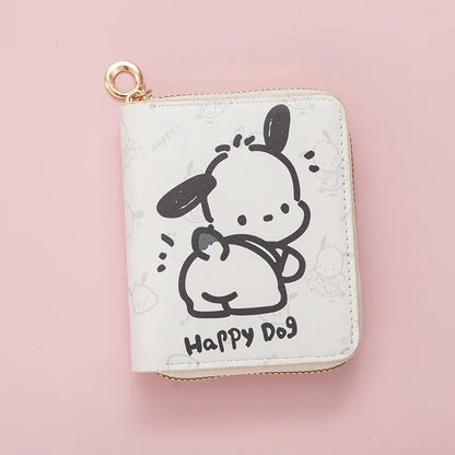 🎀 Kawaii Cartoon Purin & Pochacco Mini Wallet – Cute Gift for Girls