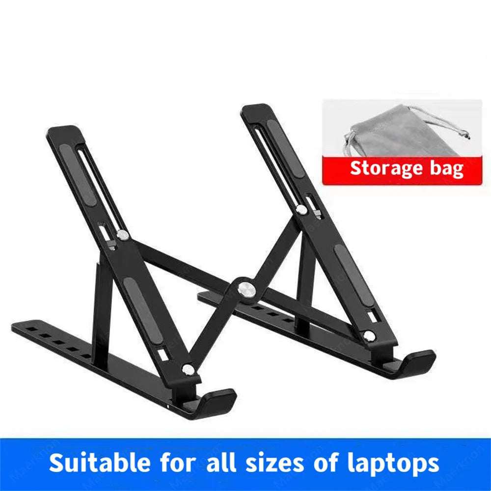 Aluminum Laptop Stand – Adjustable & Portable Cooling Holder