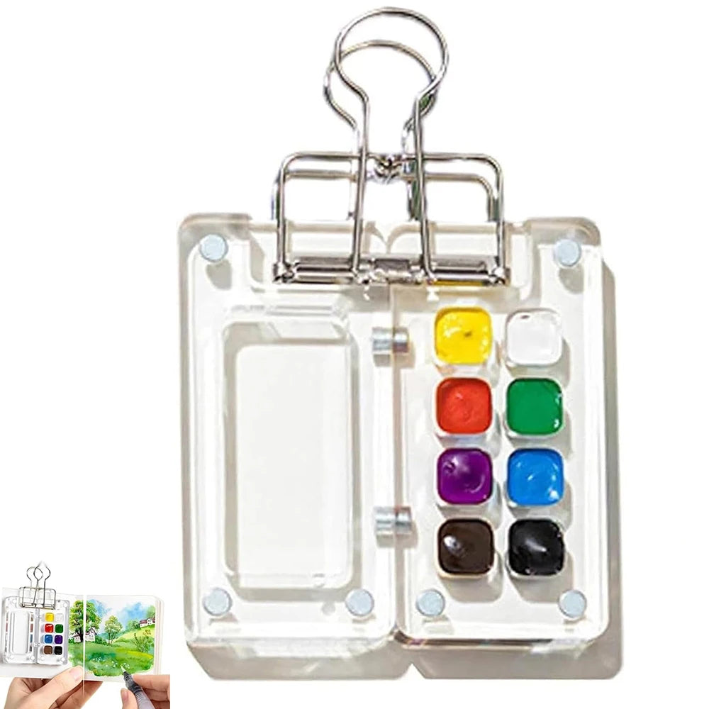 8/15 Grids Acrylic Watercolor Palette – Travel Paint Tray