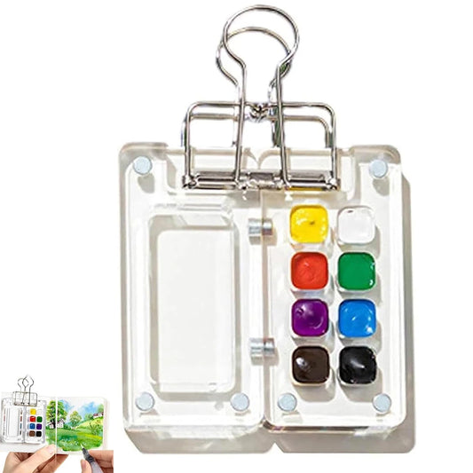 8/15 Grids Acrylic Watercolor Palette – Travel Paint Tray