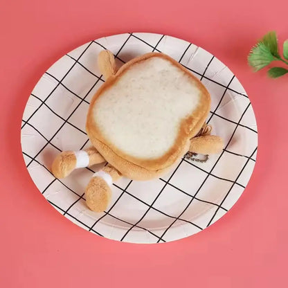 🍞 Cartoon Toast Bread Plush Coin Purse