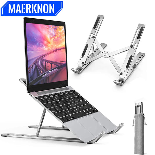 Aluminum Laptop Stand – Adjustable & Portable Cooling Holder