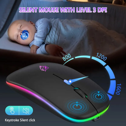 Bluetooth & 2.4GHz Wireless RGB Mouse