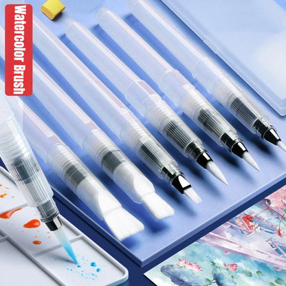 3/7pcs Watercolor Brush Pen Set – Refillable Soft Tips