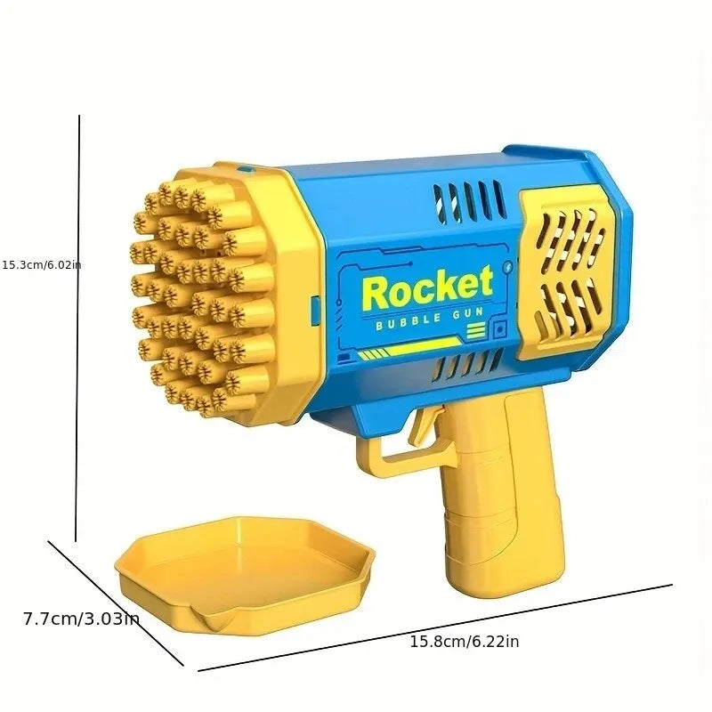 40-Hole Electric Bubble Gun – Handheld Rocket Launcher Toy for Kids