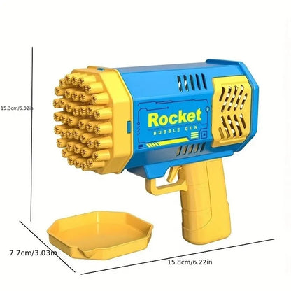 40-Hole Electric Bubble Gun – Handheld Rocket Launcher Toy for Kids