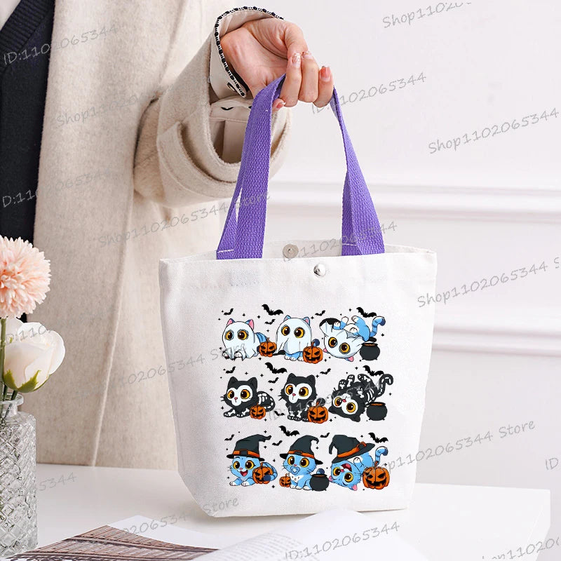 🎃 Halloween Anime Tiger Canvas Tote
