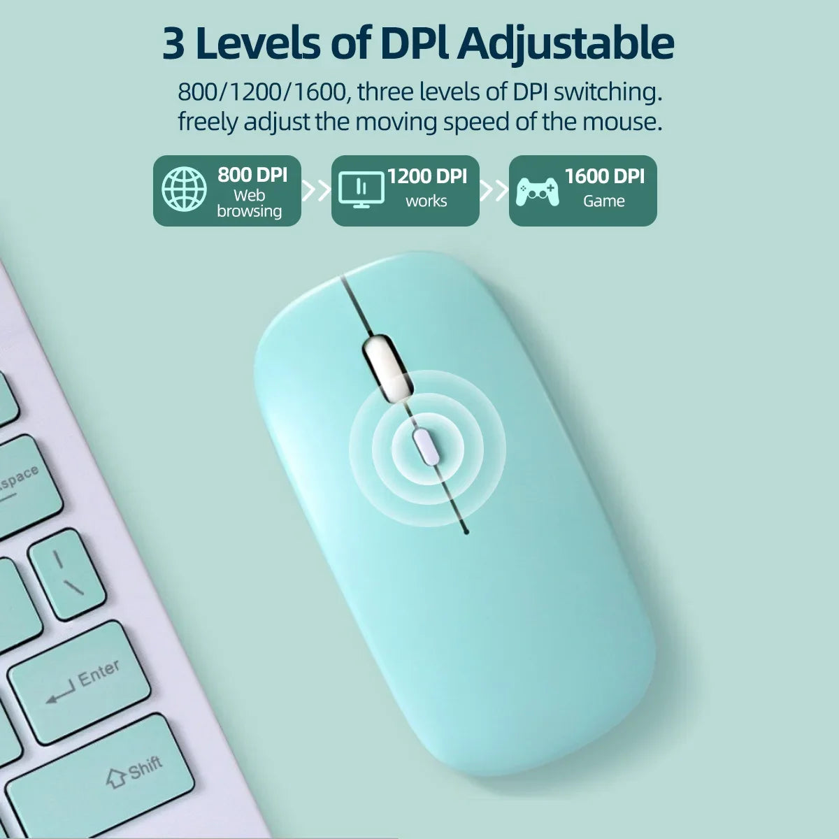 Wireless Bluetooth Mouse – Ergonomic, Portable, Universal