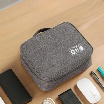 Waterproof Cable Organizer Bag – Travel Electronics Case