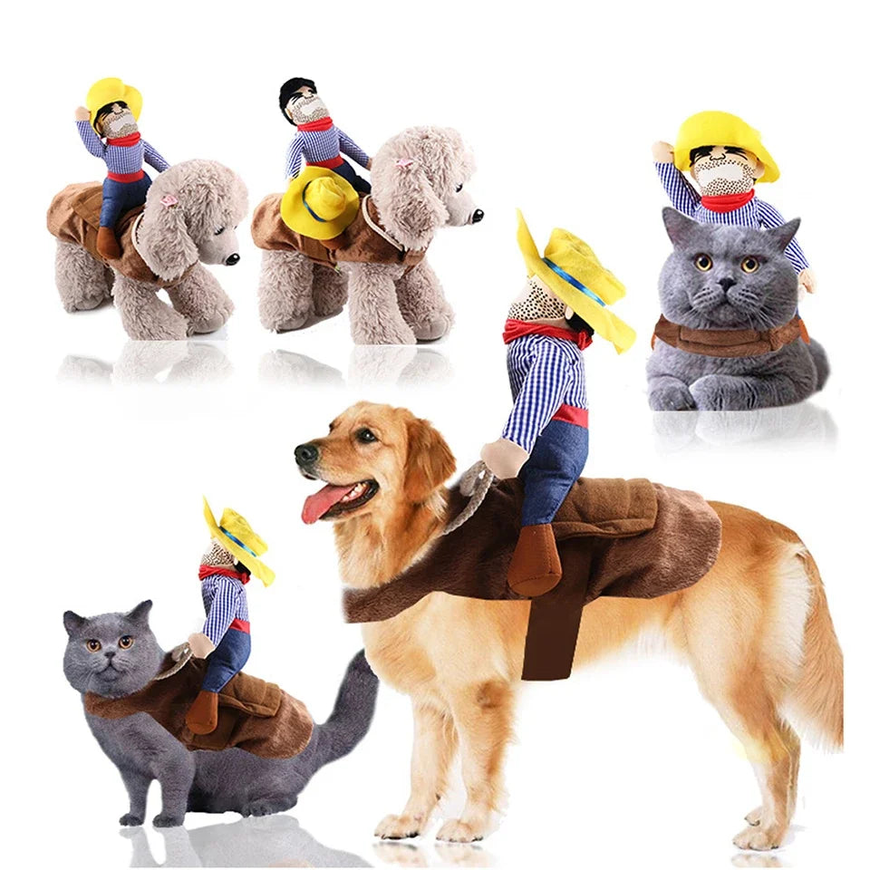 🤠 NONOR Halloween Cowboy Dog Clothes – Funny Jacket Coats for Dogs