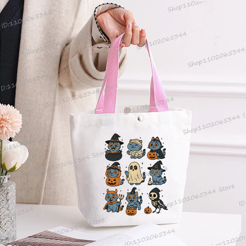 🎃 Halloween Anime Tiger Canvas Tote