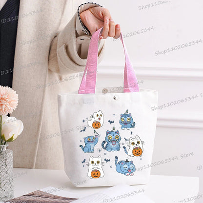 🎃 Halloween Anime Tiger Canvas Tote