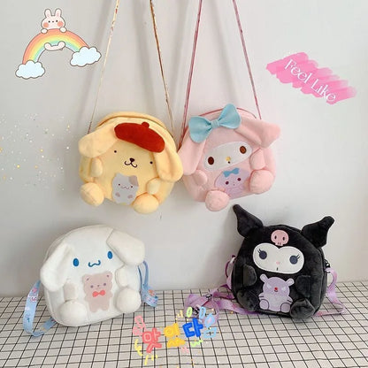 🖤 New Kuromi Plush Crossbody Bag – Cute Sanrio Summer Style