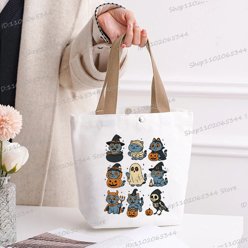🎃 Halloween Anime Tiger Canvas Tote