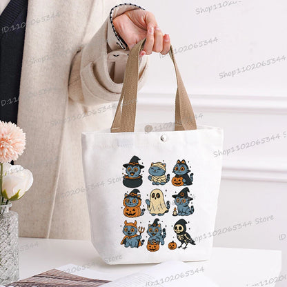 🎃 Halloween Anime Tiger Canvas Tote