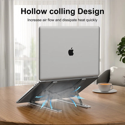 Aluminum Laptop Stand – Adjustable & Portable Cooling Holder