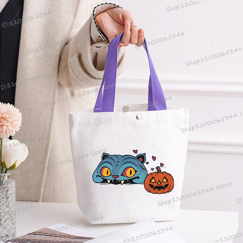 🎃 Halloween Anime Tiger Canvas Tote