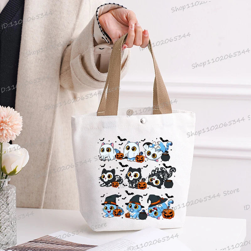 🎃 Halloween Anime Tiger Canvas Tote