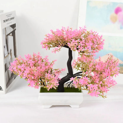 Artificial Bonsai Tree in Pot – Fake Potted Plant Decor