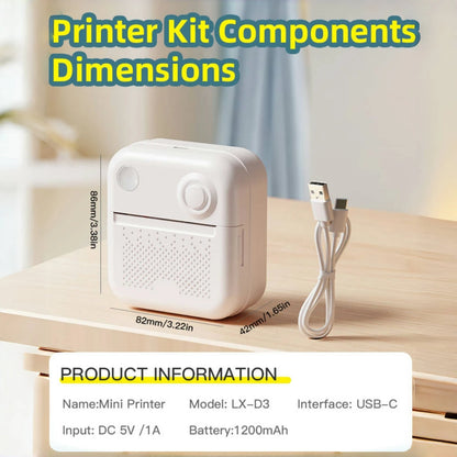 Mini Thermal Printer – Portable Sticker & Label Maker
