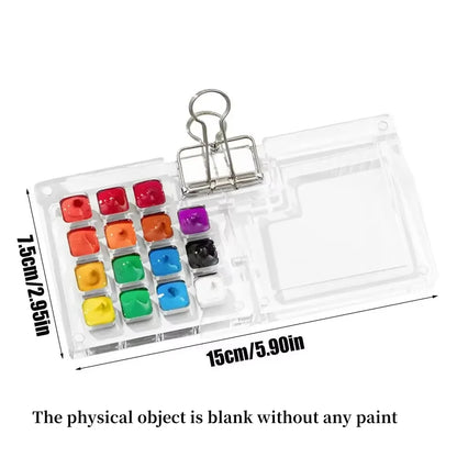 8/15 Grids Acrylic Watercolor Palette – Travel Paint Tray