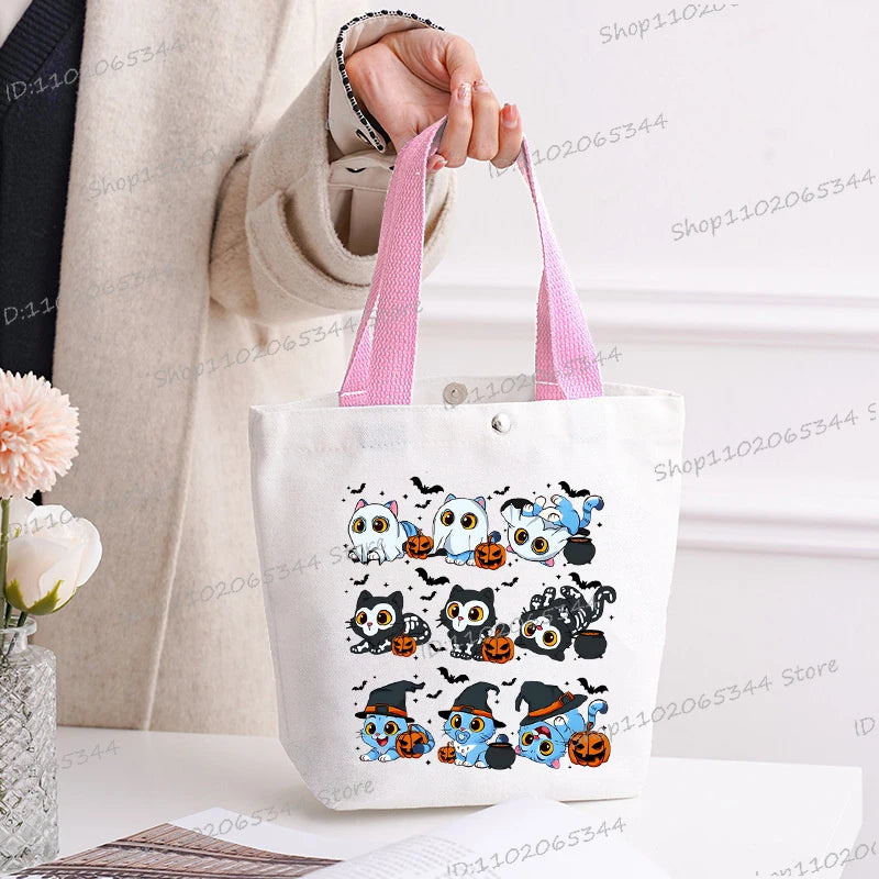 🎃 Halloween Anime Tiger Canvas Tote