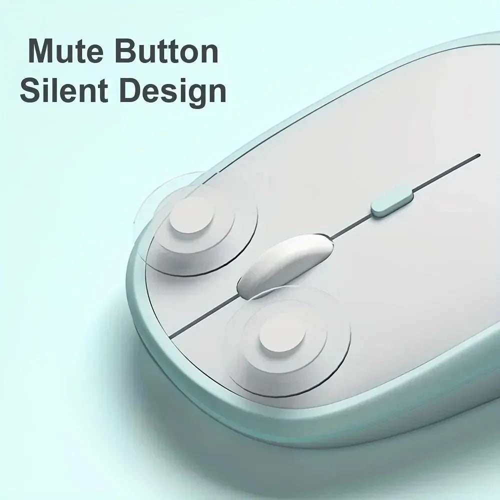 Dual Mode Mouse – Bluetooth + 2.4G, Silent & Rechargeable