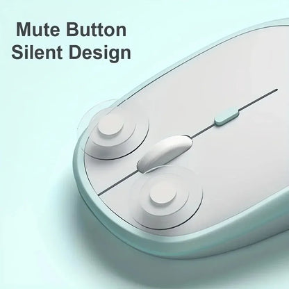 Dual Mode Mouse – Bluetooth + 2.4G, Silent & Rechargeable