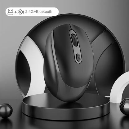 Bluetooth 5.1 + 2.4G Wireless Mouse – Silent, Rechargeable, 1600DPI