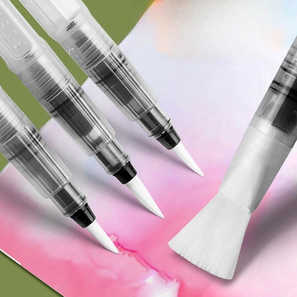 3/7pcs Watercolor Brush Pen Set – Refillable Soft Tips
