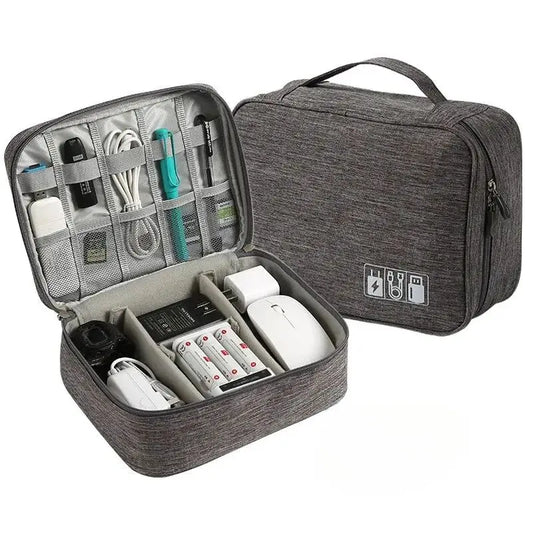 Waterproof Cable Organizer Bag – Travel Electronics Case