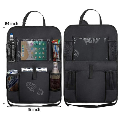 Backseat Car Organizer with Tablet Holder & Storage Pockets