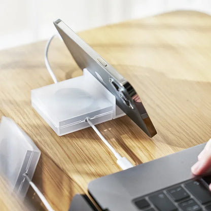 CableNest™ – Transparent Cord Organizer & Phone Stand