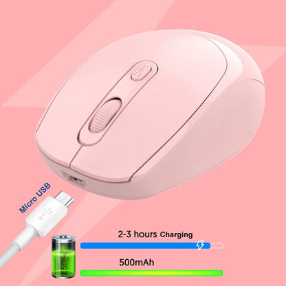 Bluetooth 5.1 + 2.4G Wireless Mouse – Silent, Rechargeable, 1600DPI