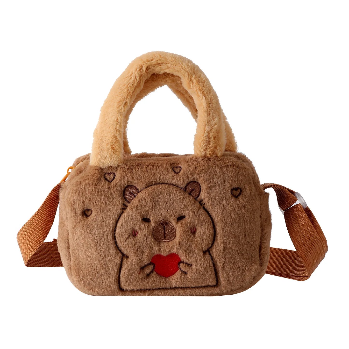 🐹 Cute Capybara Plush Shoulder Bag – Korea Style